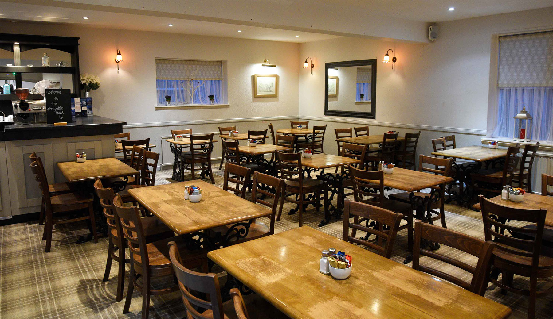 Our Portree restaurant is spacious and modern offering great Isle of Skye seafood and whisky 